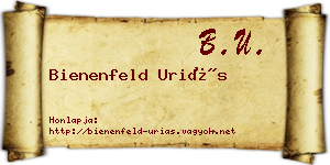 Bienenfeld Uriás névjegykártya